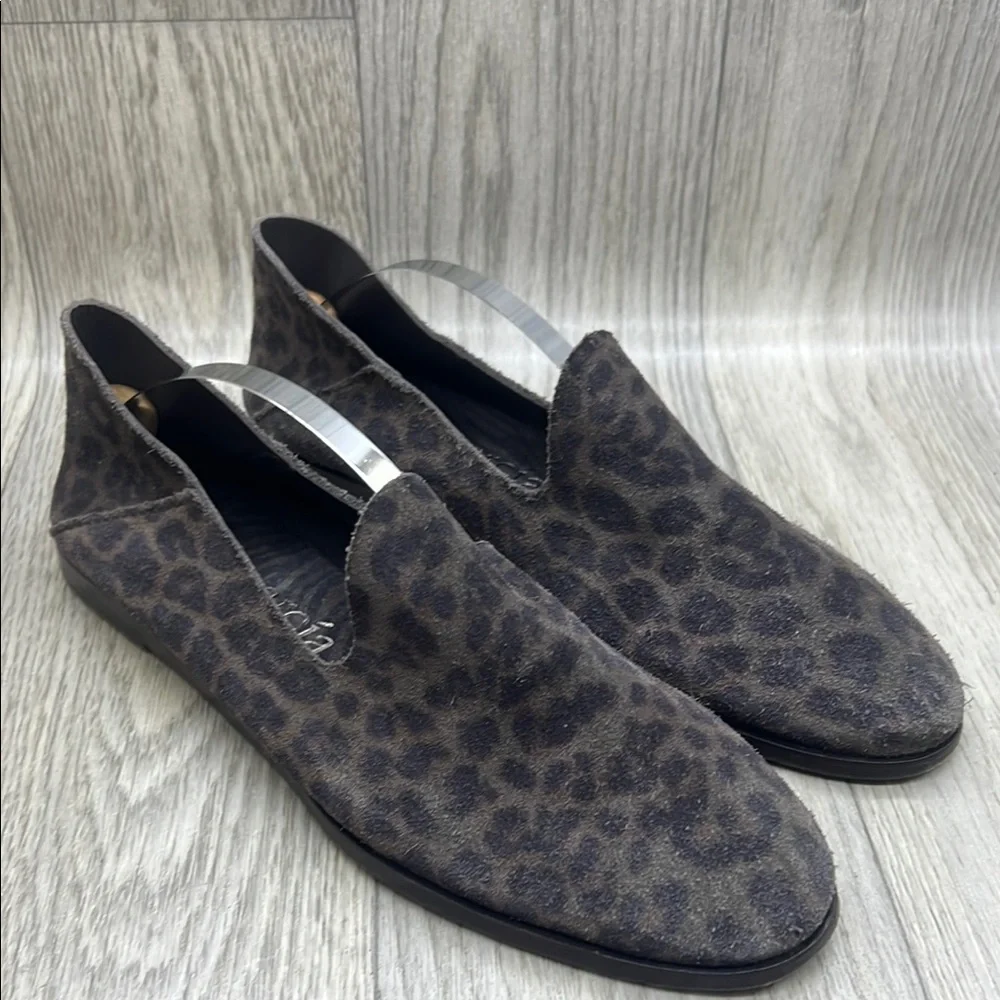 Pedro Garcia Slip On Cheetah/Leopard Suede Loafers